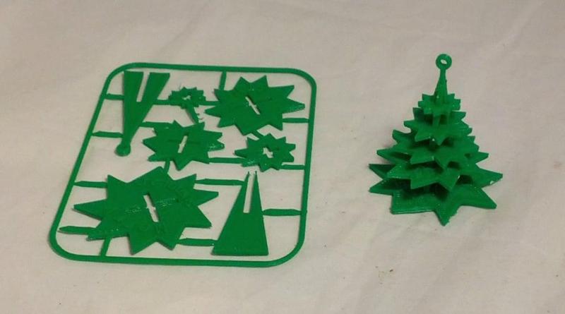 Evergreen Tree Christmas Ornament on Card