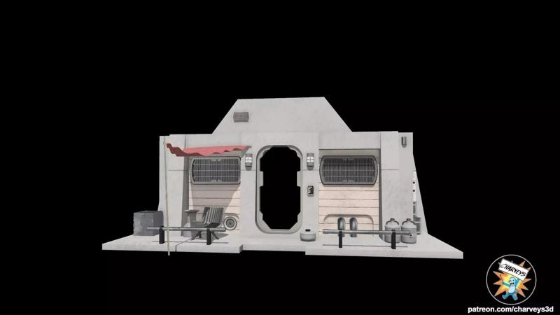 Star Wars The Mandalorian Nevarro Cabin for action figures