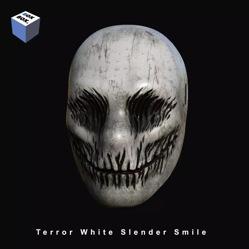 Terror White Slender Smile Mask Cosplay