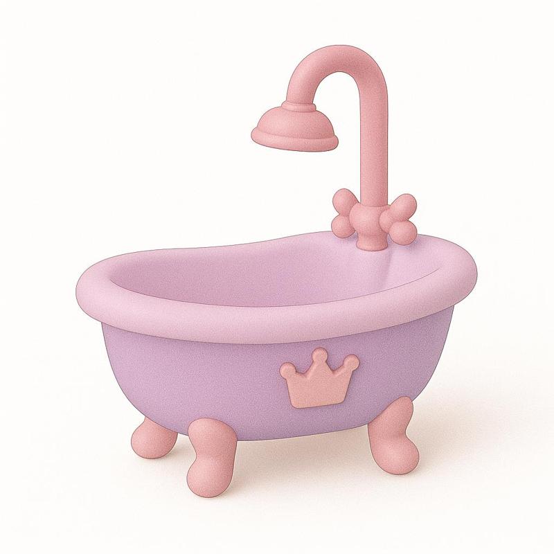 Dollhouse Bathtub with Crown