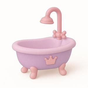 Dollhouse Bathtub with Crown