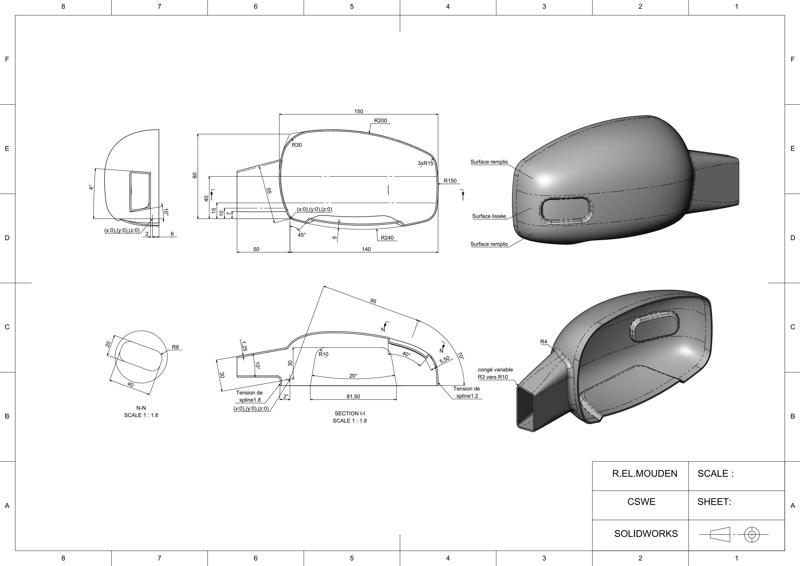 Side view mirror plastic cover