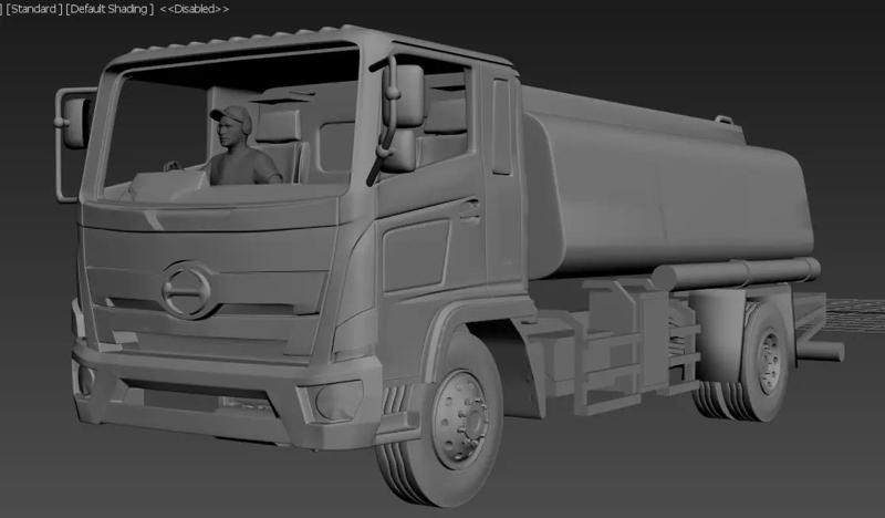 STL fuel Truck 72 scale