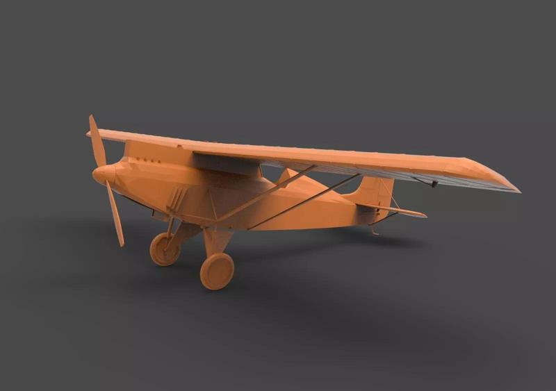 monoplane orange toy airplane