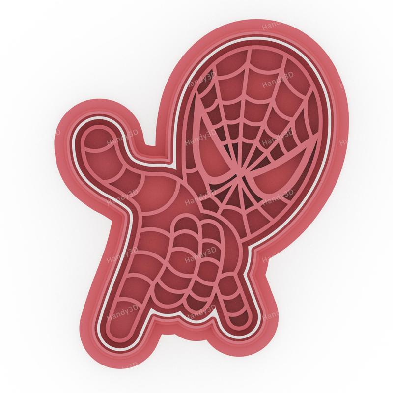 Spider-Man Web Blast Cookie Cutter & Stamp - 8 cm