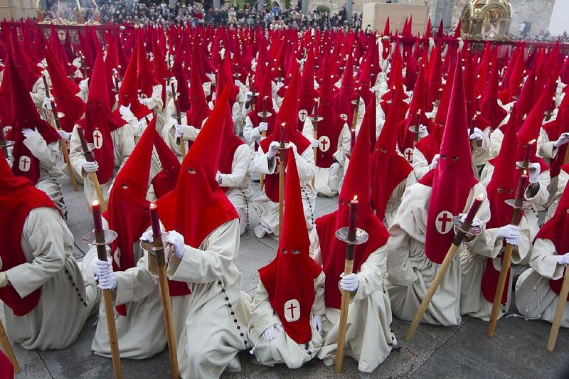 Penitents/Nazarenes in Holy Week procession