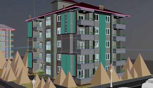 Apartment Complex with Full Environment –  Render-Ready Scene