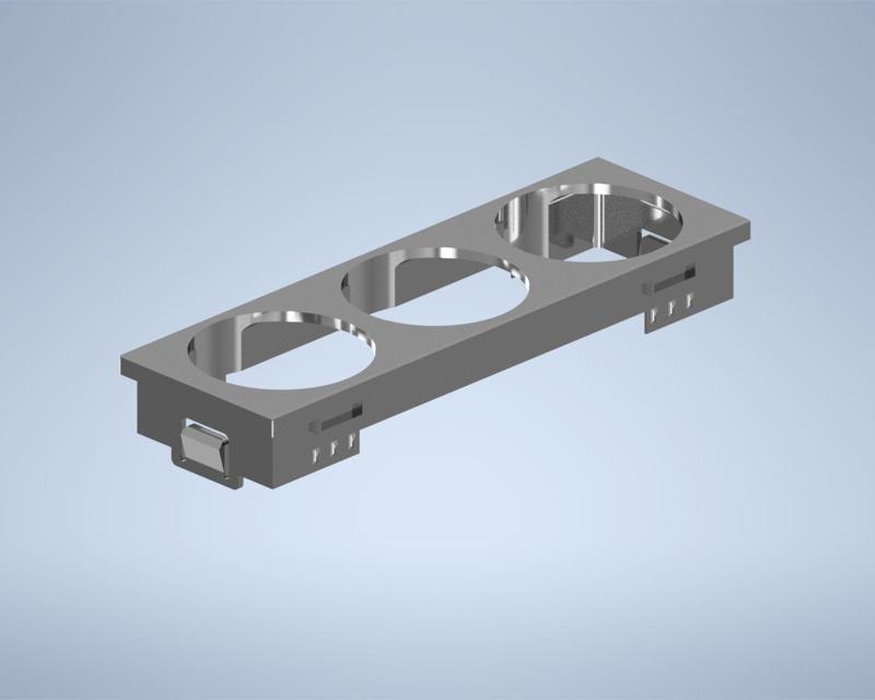1 DIN Instrument holder for 3 gauges IL Motorsport MX-5