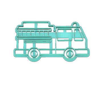 FIRE TRUCK COOKIE CUTTER, FIRE ENGINE COOKIE CUTTER, FIREFIGHTER COOKIE CUTTER, FIREMAN COOKIE CUTTER, COOKIE CUTTER, FONDANT CUTTER, FIRE ENGINE, FIRE TRUCK