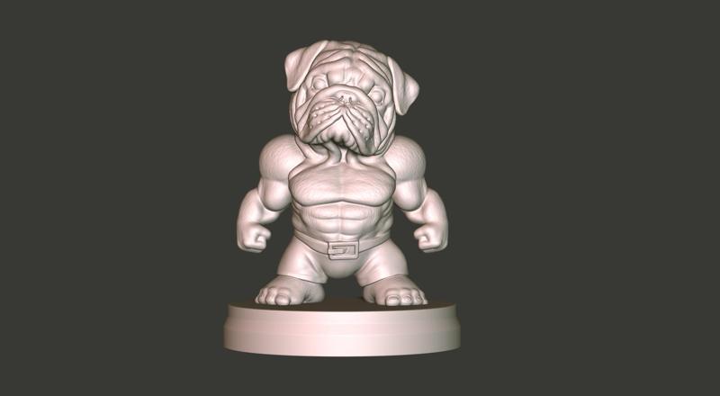 English Bulldog Hulk Chibi