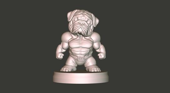 English Bulldog Hulk Chibi