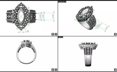 Marquise Elaborate looking engagement ring