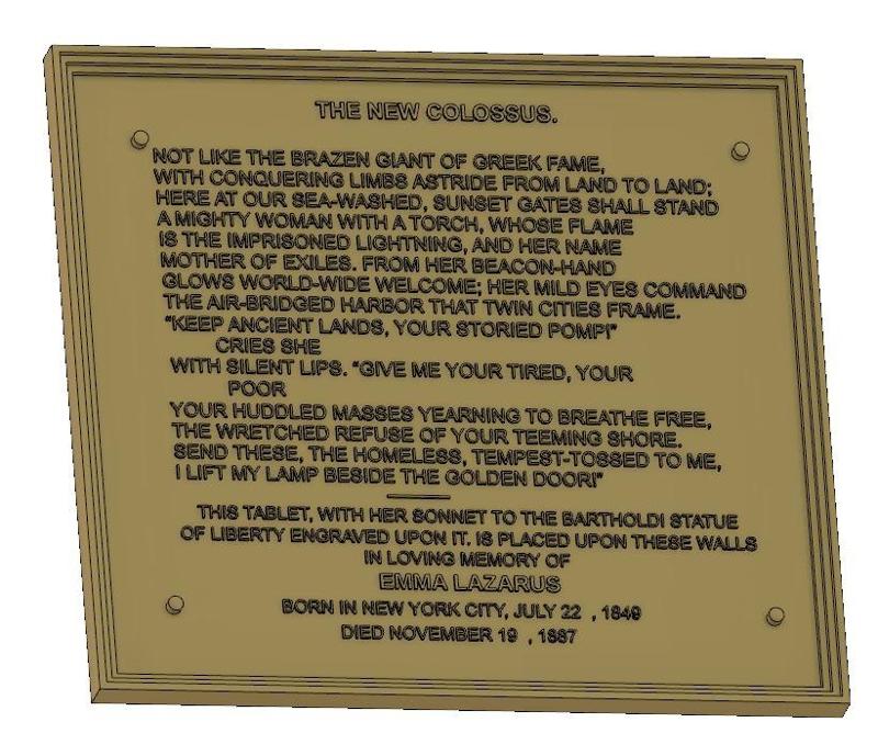 Statue of Liberty Plaque, Colossus