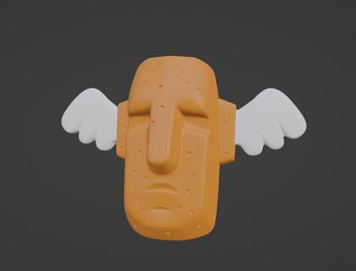 Flying Moai
