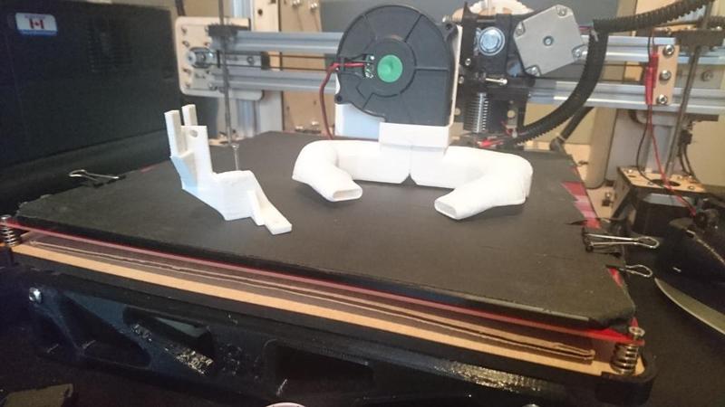 Large Dual Blower Fan /w attachment for Greg's Hinged Extruder