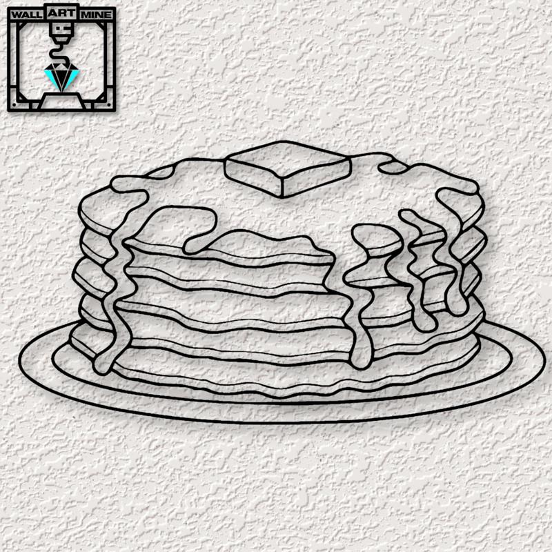 realistic food wall art pancakes wall decor food decoration