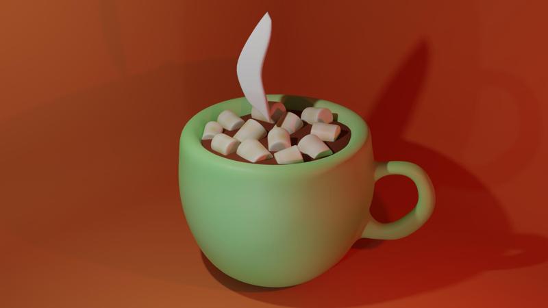 Hot chocolate with marshmallow