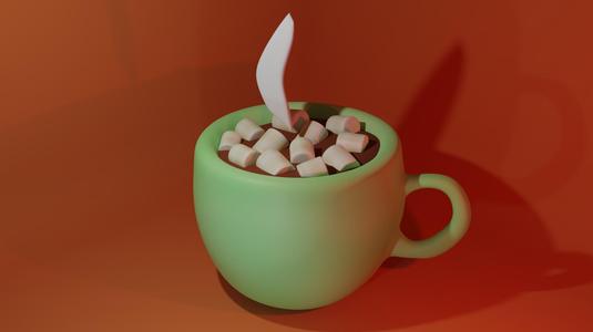 Hot chocolate with marshmallow