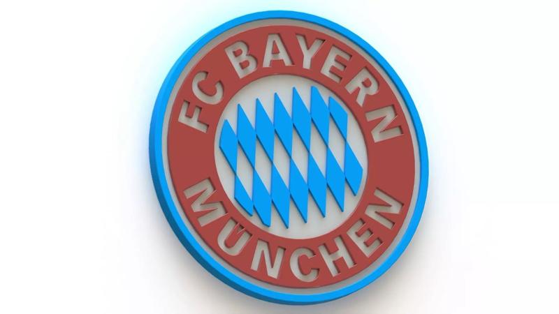 FC BAYERN MUNCHEN FOOTBALL EMBLEM 3D print model