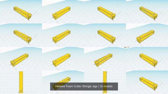 Hotwire Foam Cutter Shingle Jigs 3D Model Collection