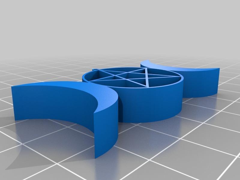 Triple Goddess Amulet (pentagram version)