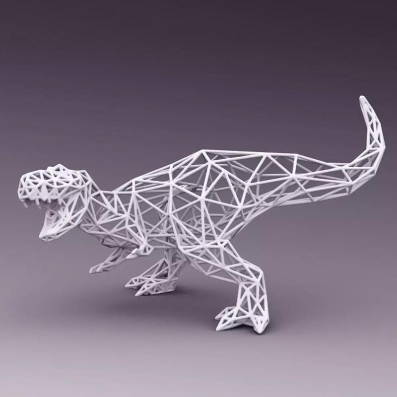 3D PRINTED MODEL T-REX-LINE-CUTS-DESIGN