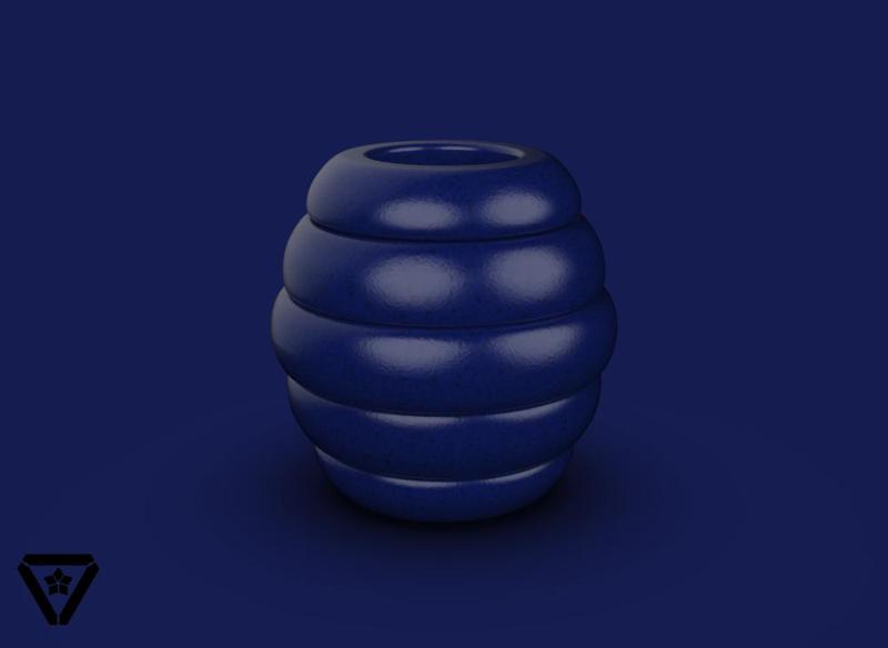 20. Honey Jar Geometric Planter Pot - V1 - Ida (Inches)