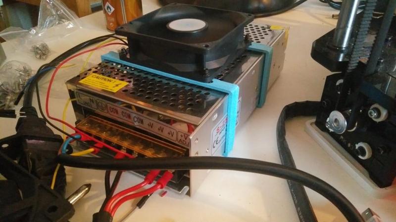 80mm/8cm fan mount for 3d printer power supply