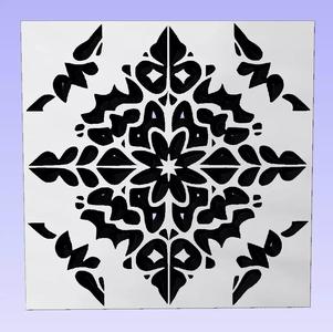 Symmetric ornament stencil - CNC carving or laser cut