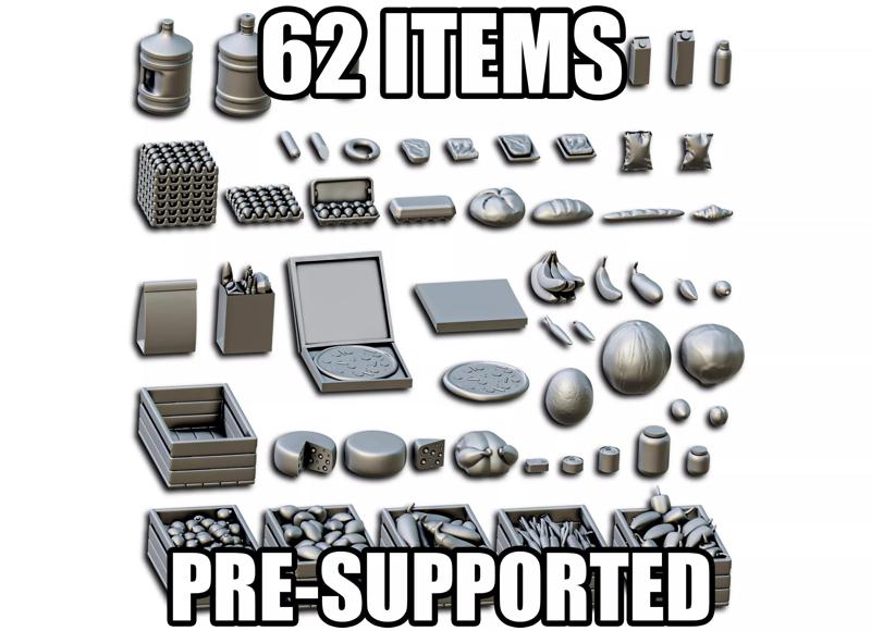 Supermarket Food Dioram Pack