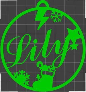 Lily" Christmas bauble