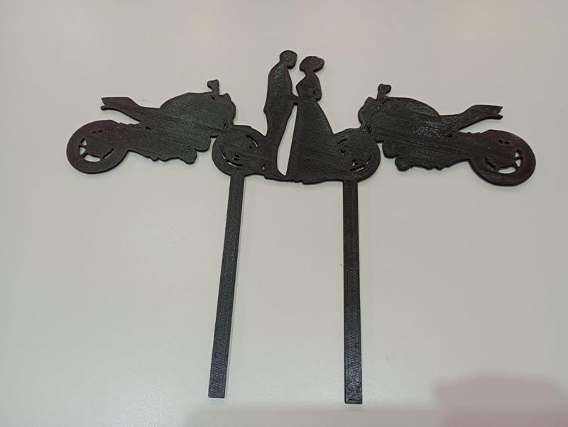 CAKE TOPPER MOTOCICLISTAS AMOR