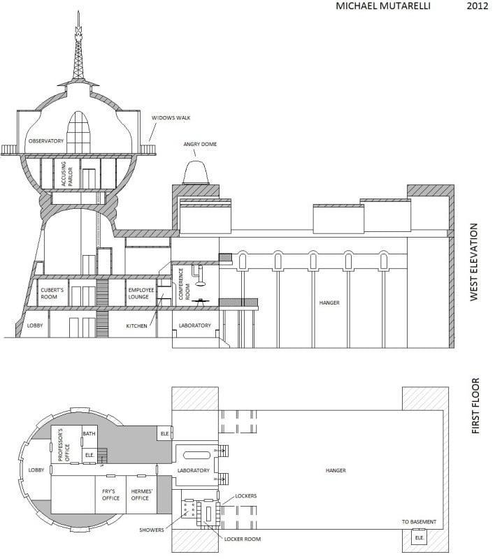 Futurama Planet Express Building Floor Base