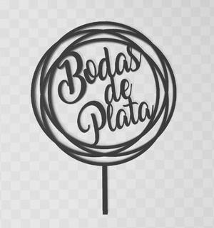 Silver Wedding Cake Topper