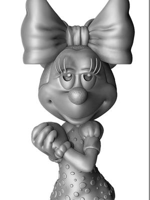 Minnie mouse with LOVE for 3D print