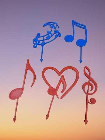 Music Set Cupcake Toppers Commercial Use