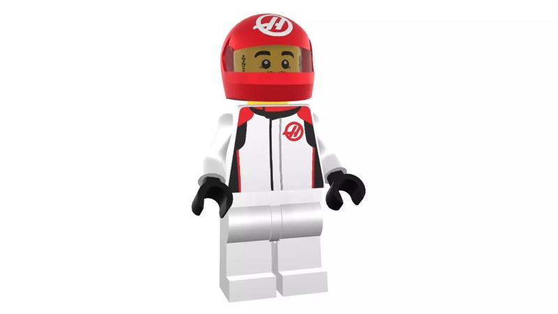3D print minifigure - MoneyGram Haas F1 Racer