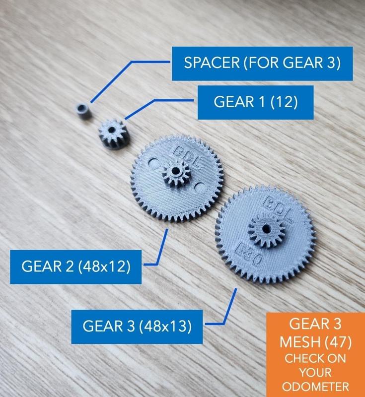 BMW E30/E28 Odometer Gears VDO KMH 12, 48x12, 48x13