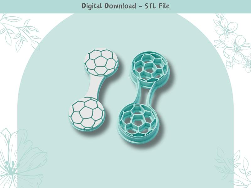 Football Keychain Clay Cutter for Polymer Clay | Digital STL File | Clay Tools | 3 Sizes