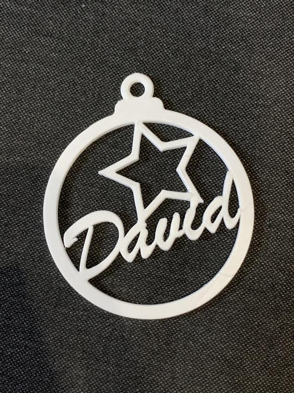 Christmas tree ball with star David