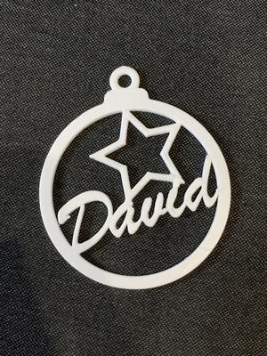 Christmas tree ball with star David