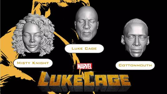 Luke Cage heads Custom Kit Marvel Legends