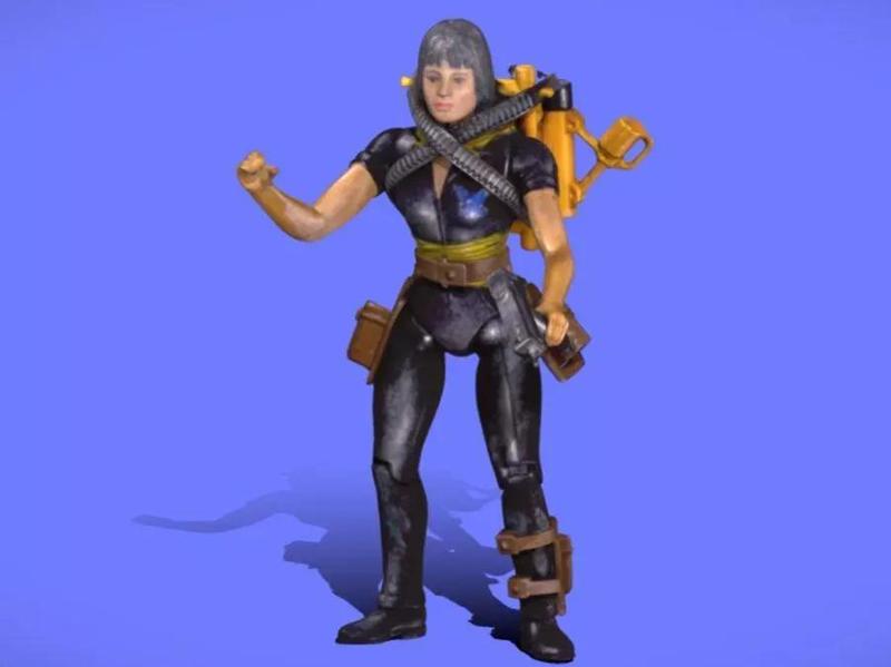 80s RAMBO  KAT  FIGURE - 3D SCAN