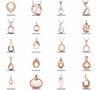 43 Women pearl pendant 3dm render detail  3D Model Collection