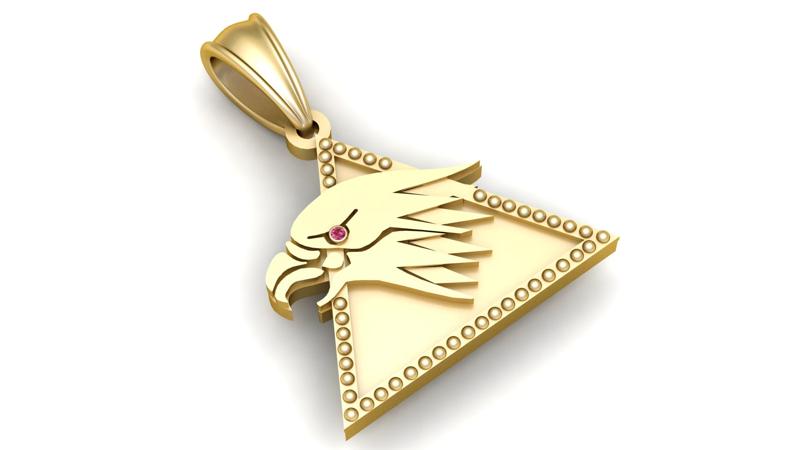 EAGLE FACE PANDANT 3D PRINTABLE MODAL