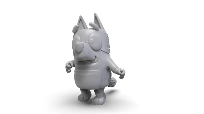 Bluey Dad 3D Model (2 poses)