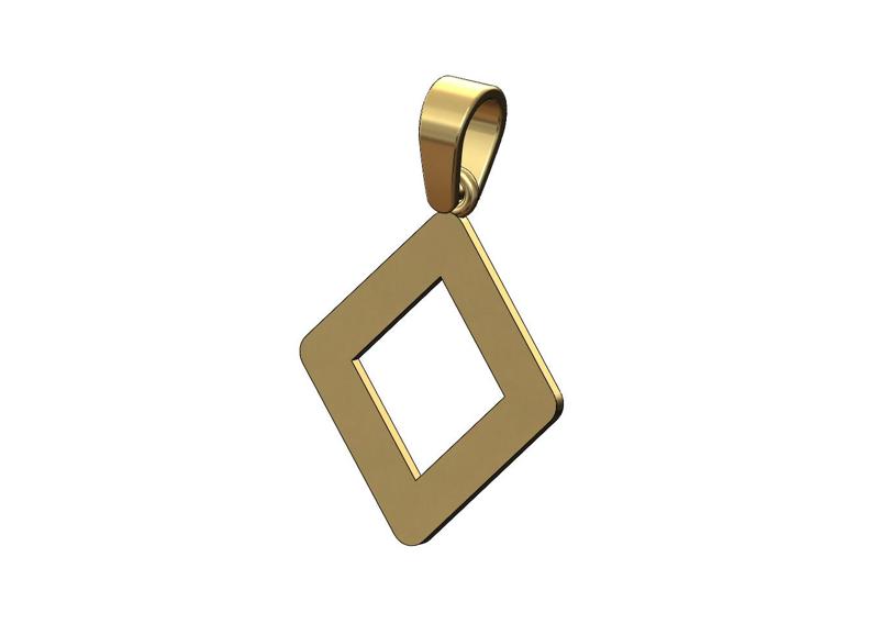 Ingwaz viking runes initials alphabet pendant charm bail 3D print model