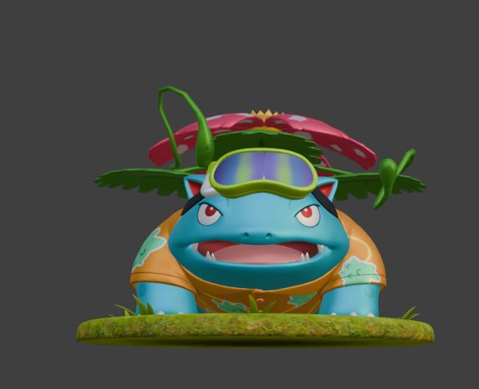 Venusaur - Tropical Vacation Style | 3D Printable STL | Summer Pokémon Figure