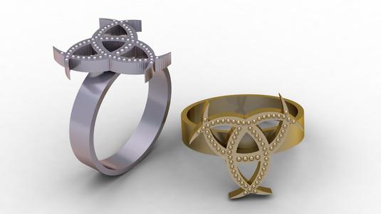 Celtic Rings PANDANT 3D PRINTABLE MODAL