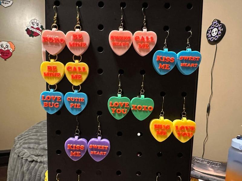 Conversation Heart Earrings- Friendly and mean sayings